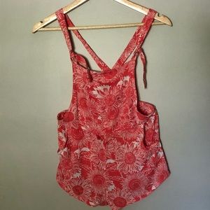 Girls Billabong Linen Print Overalls